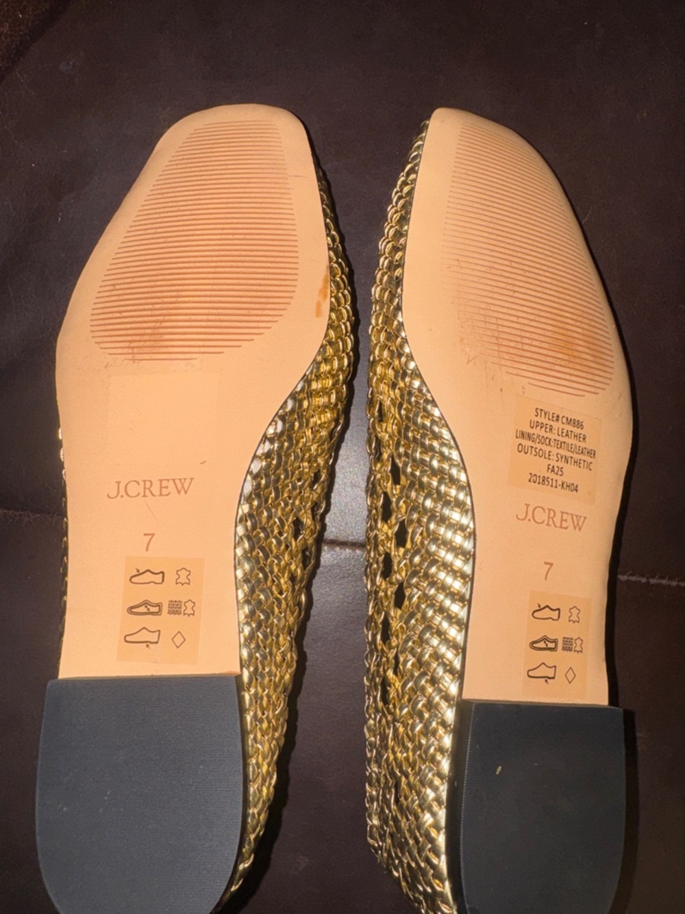 J Crew Gold Woven Ballet Flats - Women
Size 7 - Picture 2 of 7